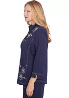 Women's Block Island Embroidered Daisy Jacket