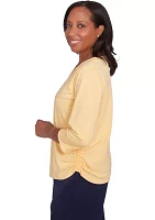 Women's Block Island Tonal Embroidered Yoke Top