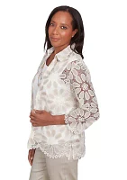 Women's Medallion Lace 2 1 Top