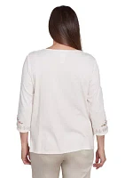 Women's Yoke Embroidery Top