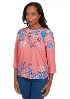 Women's Free Spirit Drama Placed Floral Print Top