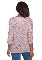 Women's Free Spirit Space Dye Diagonal Top