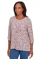 Women's Free Spirit Space Dye Diagonal Top