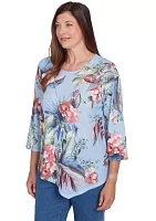 Petite Free Spirit Tropical Printed Top