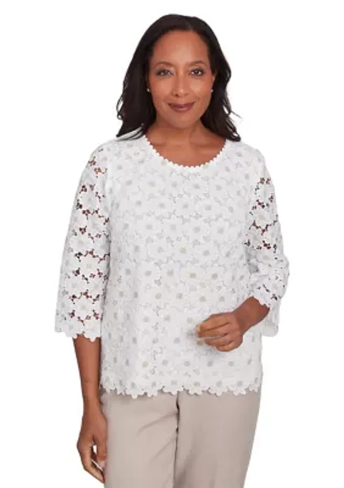 Women's Kensington Gardens Daisy Lace Top