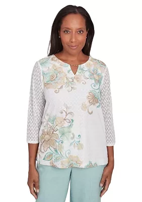 Women's Kensington Gardens Texture Scroll Top