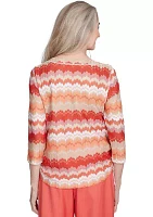 Women's Catalina Island Chevron Texture Top