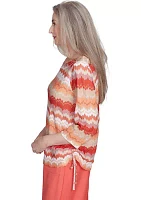 Women's Catalina Island Chevron Texture Top