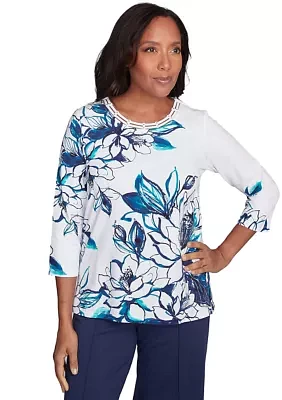 Women's Nantucket Fineline Floral Top