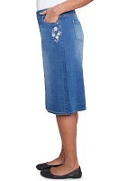 Women's Flower Power Embroidered Skirt
