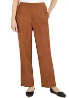 Alfred Dunner Women's Madagascar Pull On Straight Leg Pants Regular Length