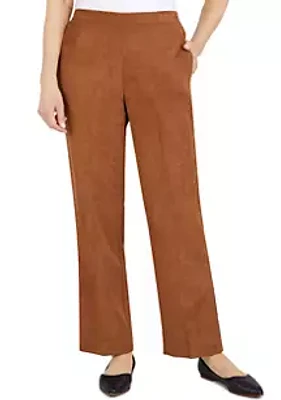 Alfred Dunner Petite Madagascar Pull-On Straight Leg Pants in Short Length