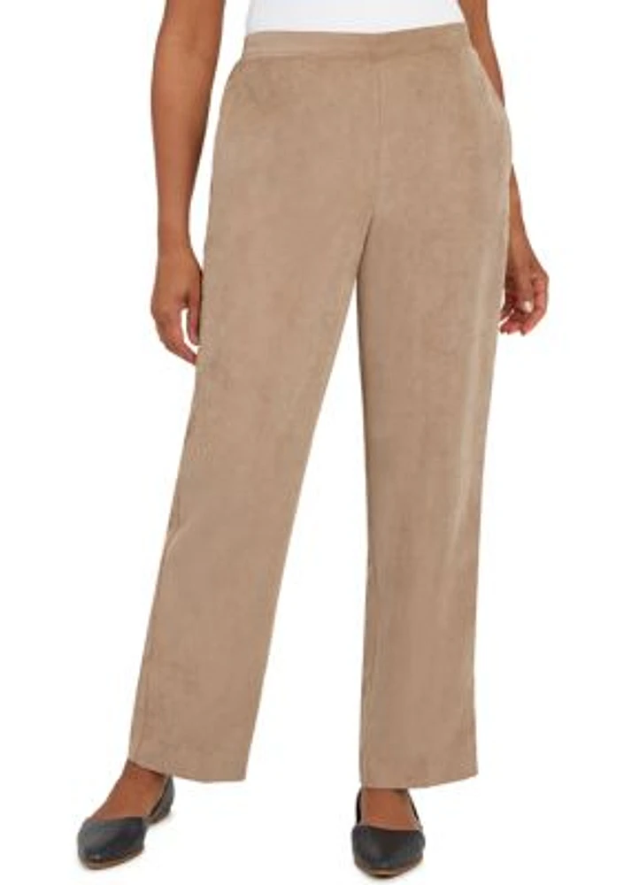 Plus Stonehenge  Corduroy Pull-On Straight Leg Pants