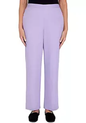 Alfred Dunner Women's Victoria Falls Corduroy Pull-On Straight Leg Regular Length Pants