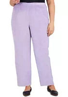 Alfred Dunner Plus Victoria Falls Corduroy Pull-On Straight Leg Regular Length Pants