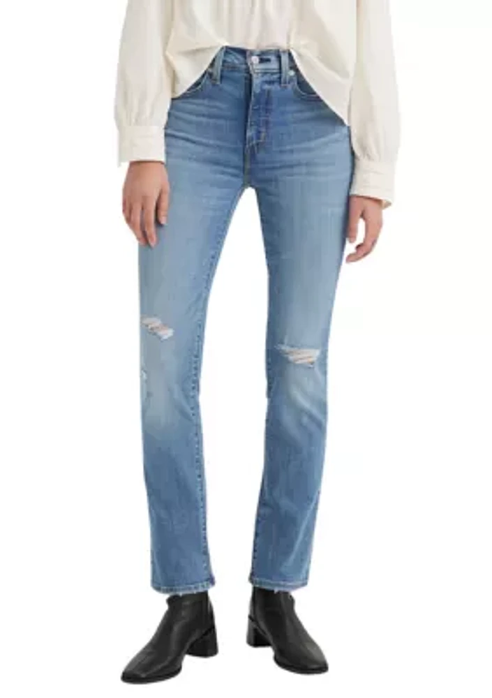 High Rise Straight Jeans