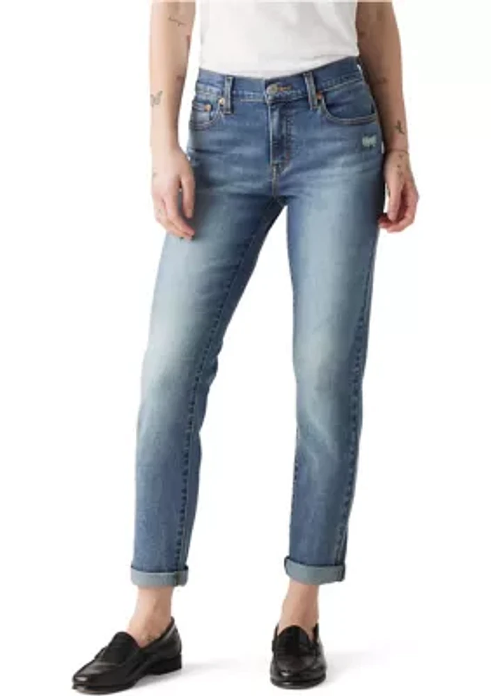 Mid Rise Boyfriend Jeans