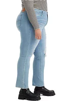 Plus High Rise Straight Leg Jeans