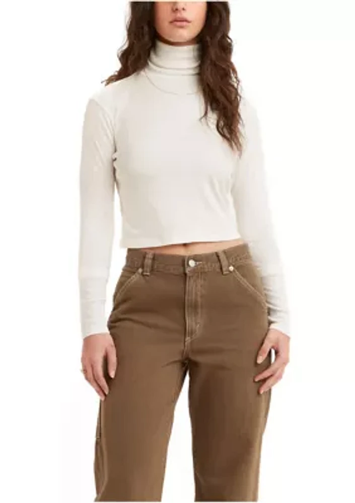 Moon Ribbed Turtleneck Top