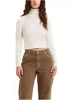 Moon Ribbed Turtleneck Top