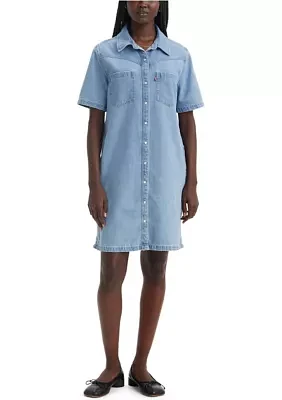 Louisa Short Sleeve Denim Dress