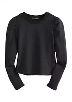 Derek Heart Junior's Fleece Puff Shoulder Pullover