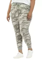 Planet Gold Plus Size Hacci Joggers