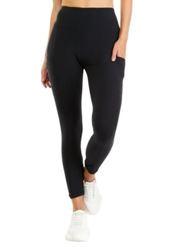 Juniors' High Rise Pocket Pull On Leggings