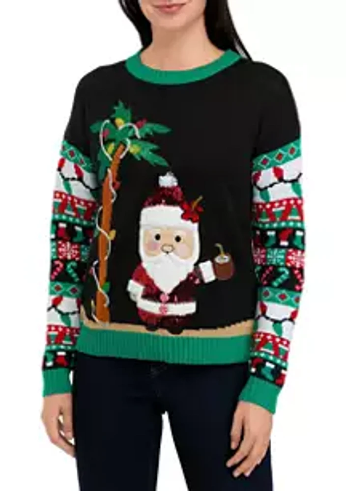 Joyland Women's Tropical Santa Sweater