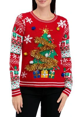 Women's Christmas Tree and Present Sweater