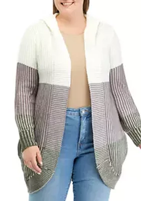 Planet Heart Plus Long Sleeve Cocoon Duster Cardigan