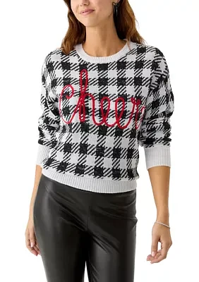 Women's Cheers Buffalo Check Sweater