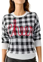 Women's Cheers Buffalo Check Sweater