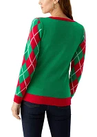 Women's Snowflake Argyle Sweater