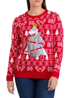 Women's Christmas Sequin Tree Sweater