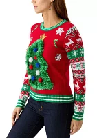 Women's Christmas Tree Garland Sweater