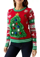 Women's Christmas Tree Garland Sweater