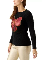 Women's Sequin Bow Sweater