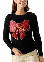 Women's Sequin Bow Sweater