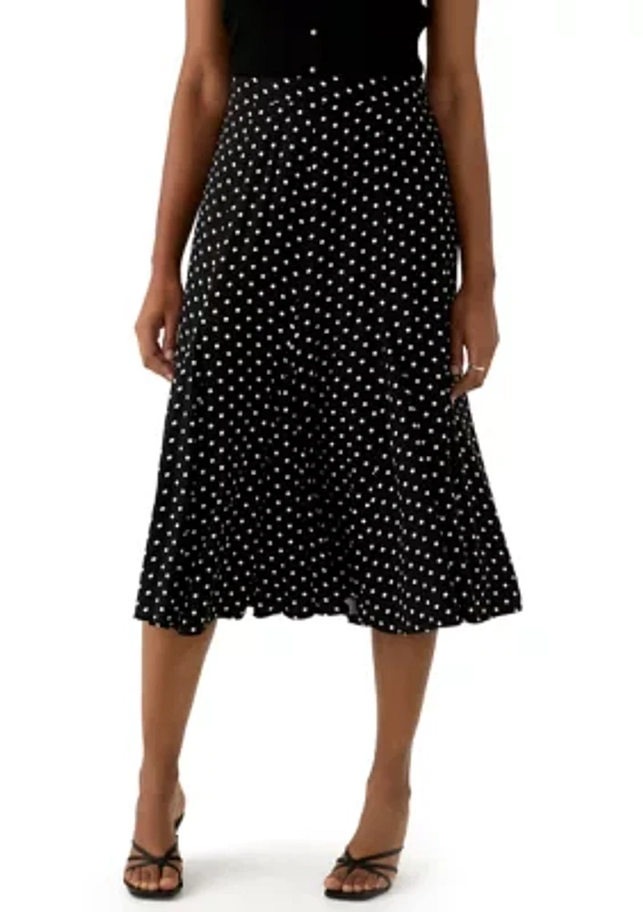 Women's Polka Dot Midi Skirt