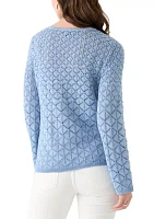 Women's Long Sleeve Crochet Sweater