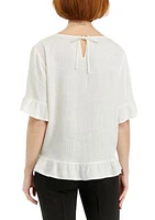 Women's Ruffle Hem Top