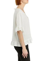 Women's Ruffle Hem Top