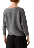 Women's 3/4 Sleeve Shine Dolman Sweater