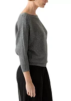 Women's 3/4 Sleeve Shine Dolman Sweater