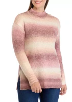 Women's Long Sleeve Ombré Button Shoulder Sweater