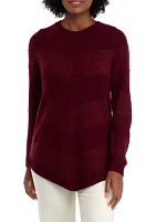 Women's Asymmetrical Hem Chevron Sweater