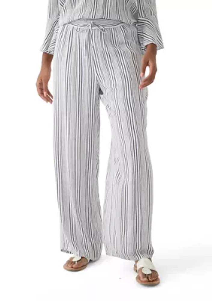 Women's Stripe Wide Leg Pants