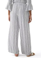 Women's Stripe Wide Leg Pants