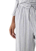 Women's Stripe Wide Leg Pants